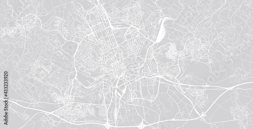 Urban vector city map of Brno, Czech Republic, Europe
