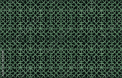 Dark tones iron material geometric ornament seamless vector pattern background