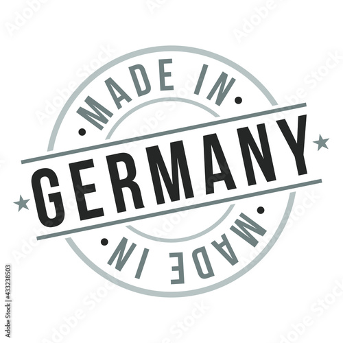 Made In Germany Stamp Logo Icon Symbol Design. Seal National Product Badge Vector. 