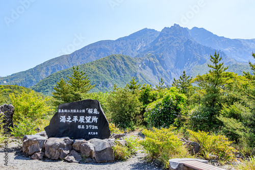 湯之平展望所から見た桜島　鹿児島県鹿児島市　Sakurajima seen from Yunohira Observatory Kagoshima-ken Kagoshima city photo