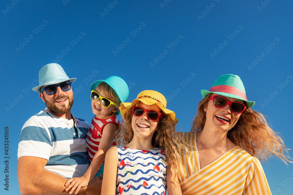 Happy family having fun on summer vacation Happy family having fun on summer vacation