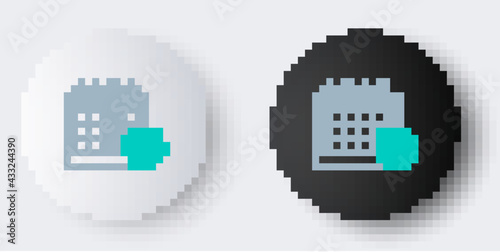 Line Financial calendar icon isolated on grey background. Annual payment day, monthly budget planning, fixed period concept, loan duration. Colorful outline concept. Vector