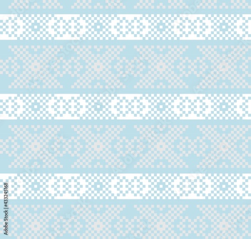 Pastel Christmas Fair Isle Seamless Pattern Background