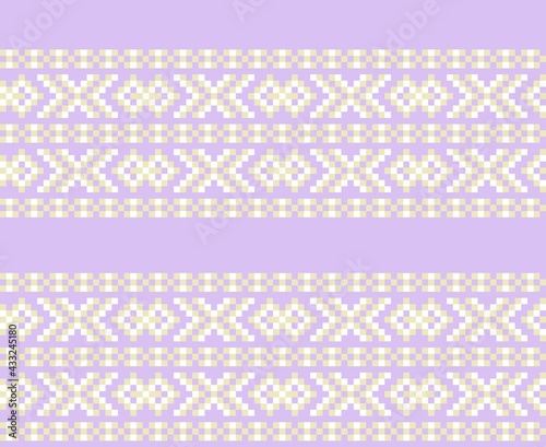 Pastel Christmas Fair Isle Seamless Pattern Background