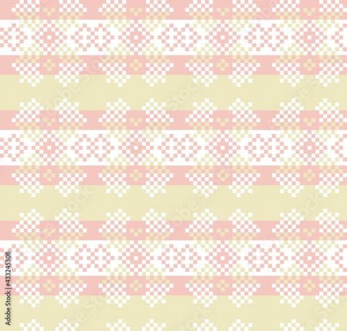 Pastel Christmas Fair Isle Seamless Pattern Background