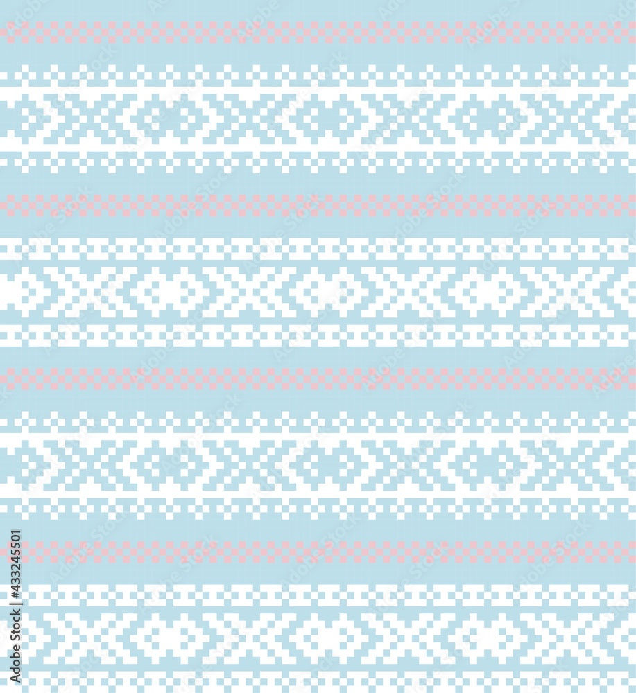 Pastel Christmas Fair Isle Seamless Pattern Background Pastel Christmas Fair Isle Seamless Pattern Background