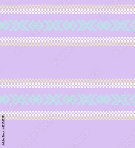 Pastel Christmas Fair Isle Seamless Pattern Background