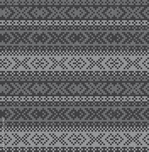 Wallpaper Mural Black and White Christmas Fair Isle Seamless Pattern Background Torontodigital.ca