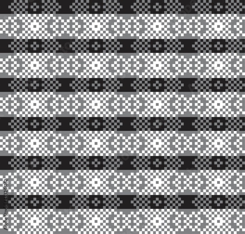 Wallpaper Mural Black and White Christmas Fair Isle Seamless Pattern Background Torontodigital.ca