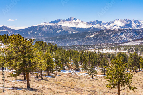 Snow Covered Mountains in Rocky Mountain National Park, Colorado