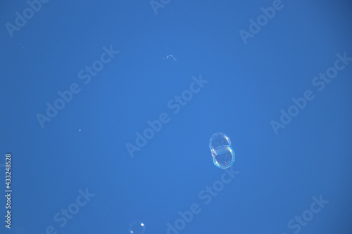 soap bubbles in the sky photo