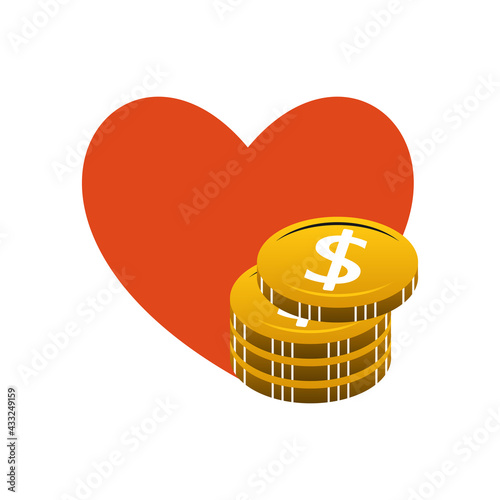 Illustration Vector Graphic of Love Your Finance Logo. Perfect to use for Technology Company