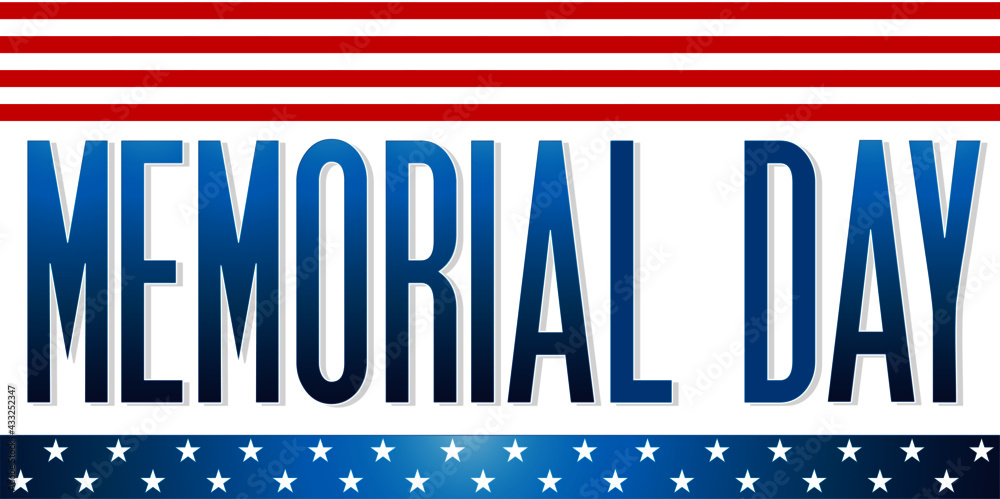 American Flag Memorial Day July Honor Veteran Grave Cemetary Soldiers Funeral Usa National Holiday Border Banner Vector Illustration Isolated American Flag Memorial Day July Honor Veteran Grave Cemetary Soldiers Funeral Usa National Holiday Border Banner Vector Illustration Isolated