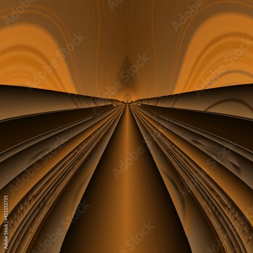 golden hind abstract pattern and 3D geometric design