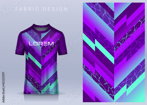 Fabric textile design for Sport t-shirt, Soccer jersey mockup for football club. uniform front view.