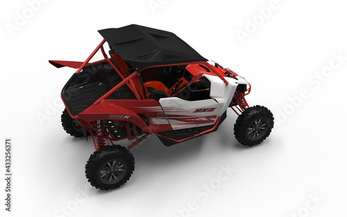 3D rendering of an off-road vehicle Yamaha 1000R on an isolated background photo