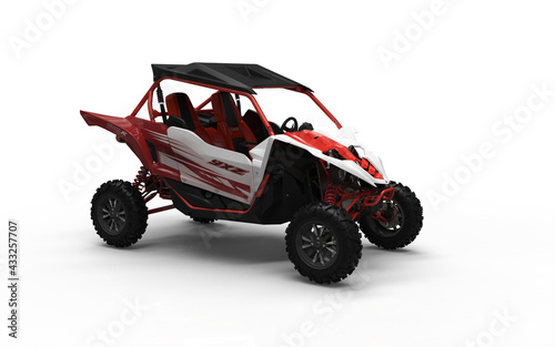 3D rendering of an off-road vehicle Yamaha 1000R on an isolated background photo