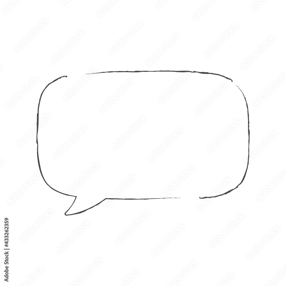 吹き出しイラスト、アイコン(手描きボールペン風) 吹き出しイラスト、アイコン(手描きボールペン風)