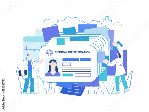 Medical id card, health card - medical insurance illustration
