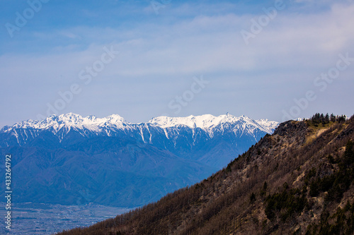 snow covered mountains