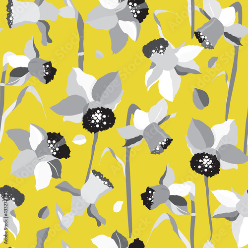 Colorful daffodils stylized...