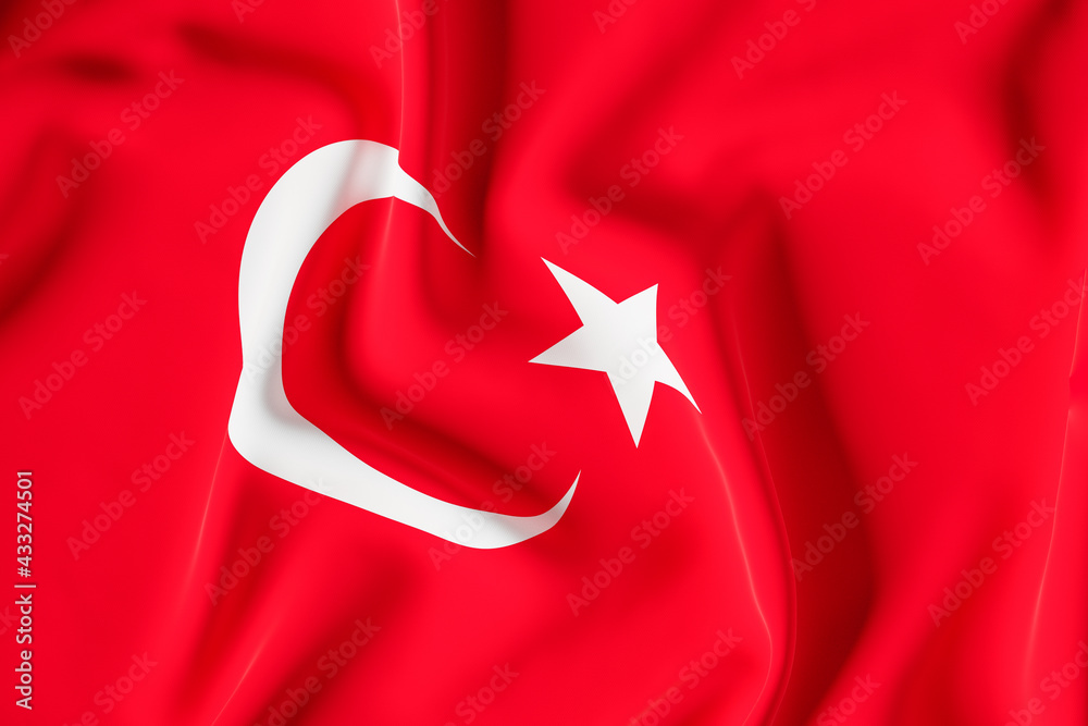Turkey flag. 3d illustration