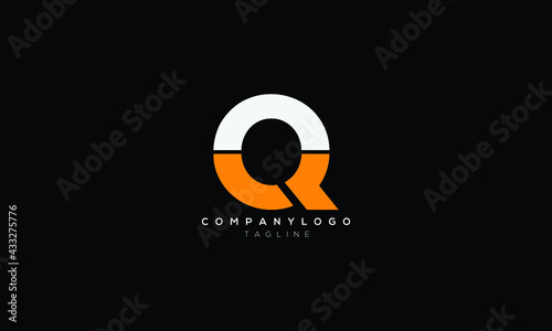 NQ QN N AND Q Abstract initial monogram letter alphabet logo design
