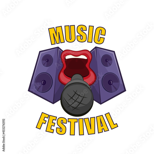 Music festival logo. Logo for a music school or recording studio.