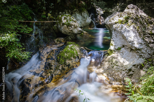 Sunik water grove in Lepena valley photo