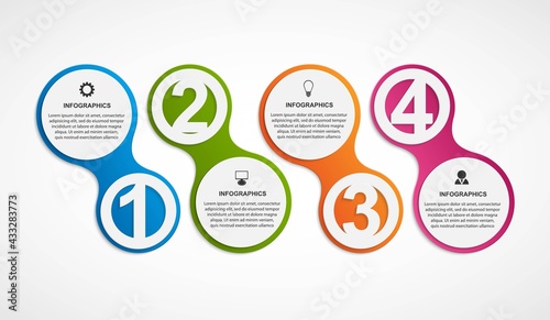 Infographic design organization chart template for business presentations, information banner, timeline or web design.