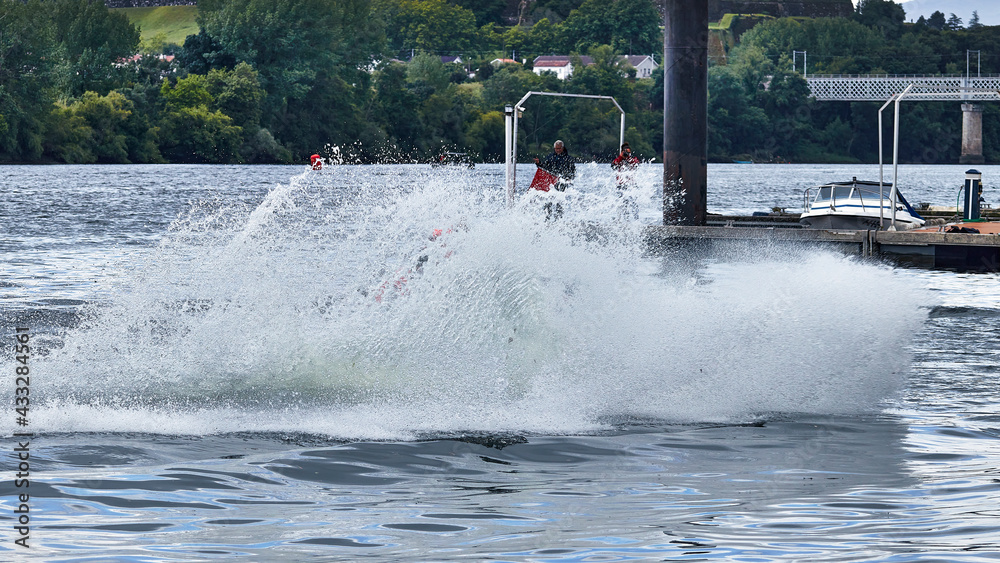 Fototapeta premium motor boat on the water