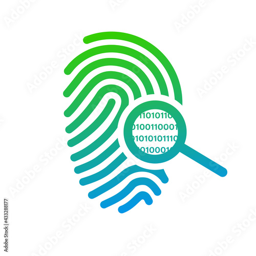 Digital evidence icon. Clipart image isolated on white background