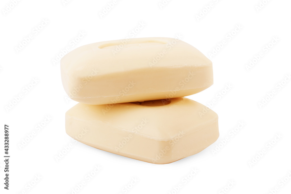Pieces of soap isolated on white background. Pieces of soap isolated on white background.