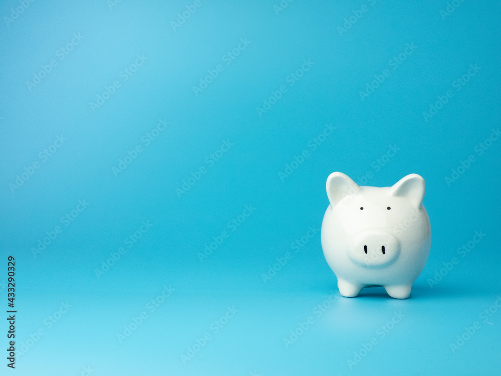 Piggy bank in pink background minimal style, Business, finance, investment, saving and corruption concept.	