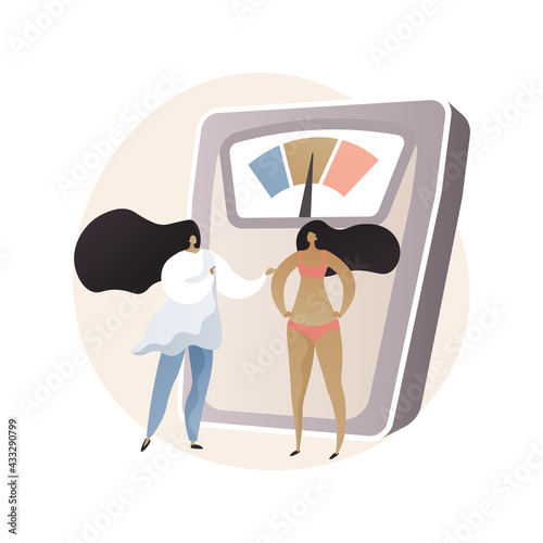Body Mass Index abstract concept vector illustration.