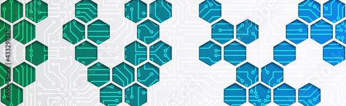Abstract global sci fi concept. Digital internet communication on blue background. Hi-tech vector illustration with various technology elements. Wide Cyber security internet and networking concept.