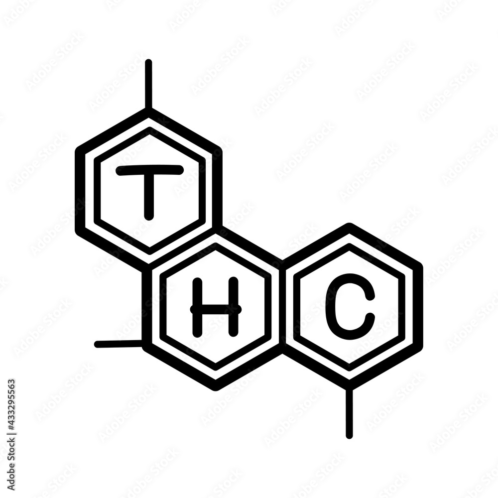 Isolated molecular structure of cannabis Isolated molecular structure of cannabis