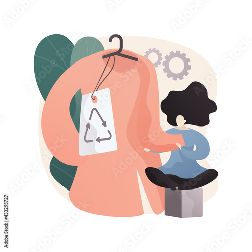 Sustainable fashion abstract concept vector illustration.