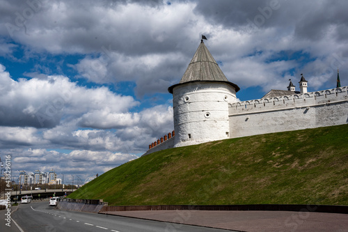 city views of the old kremlin churches and the monastery of the city of Kazan on a sunny day