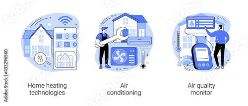 Home automation abstract concept vector illustrations.