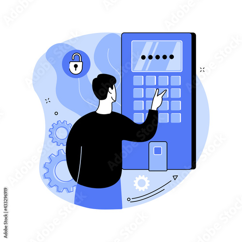 Access control system abstract concept vector illustration.