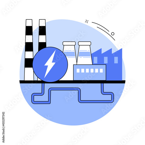 Geothermal energy abstract concept vector illustration.