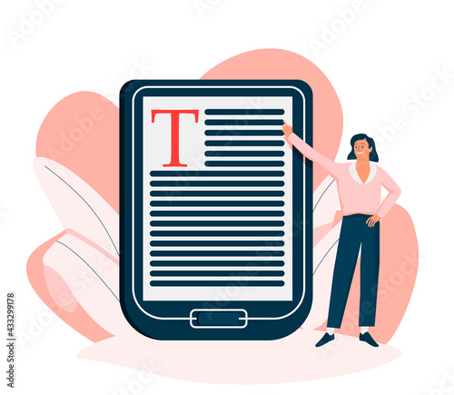 Internet school graduation, professional teacher service, electronic book device icon. Digital learning, online tutor, e-Book metaphors. Vector isolated concept metaphor illustrations