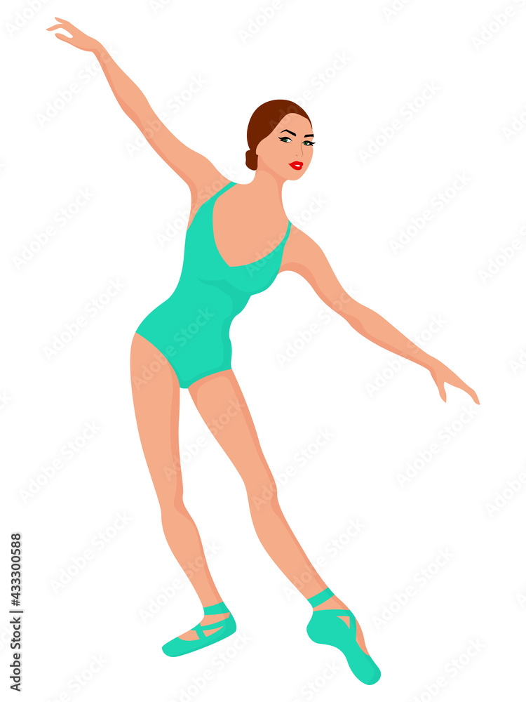 Charming ballerina in turquoise leotard Charming ballerina in turquoise leotard