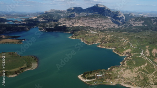 Aerial view of the Conde del Guadalhorce reservoir