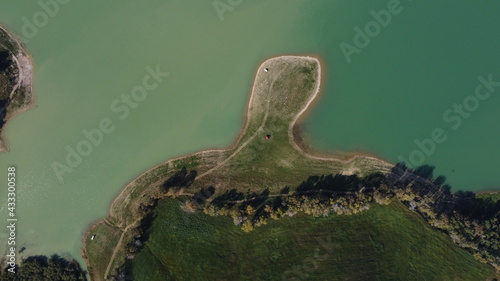 Conde Guadalhorce reservoir aerial view