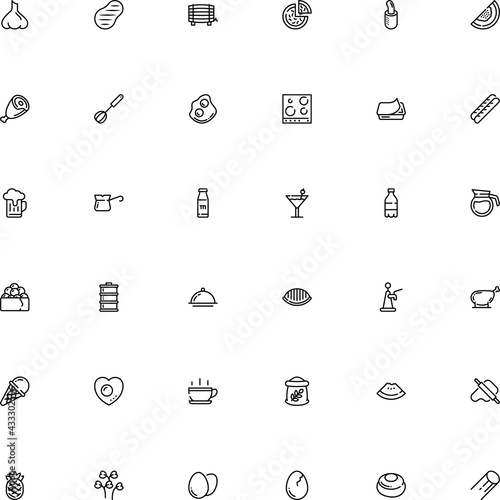 icon vector icon set such as: orecchiette, sushi, wire, old, pistachio, paper, liquor, house, lifestyle, tenderloin, cylinder, teapot, melon, loaf, industry, crust, poultry, semifinished, household