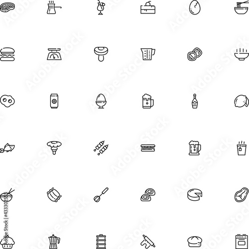 icon vector icon set such as: part, electrical, stand, mixing, trendy, sliced, spare, pin, booze, seafood, caramel, champaign, loaf, pie, business, burger, celebrate, wooden, leaf, chinese, weigh