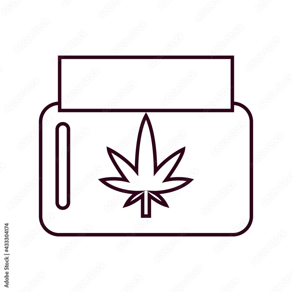 Isolated cannabis natural medicine cream bottle icon Isolated cannabis natural medicine cream bottle icon