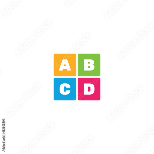 Letter ABCD logo or icon design photo